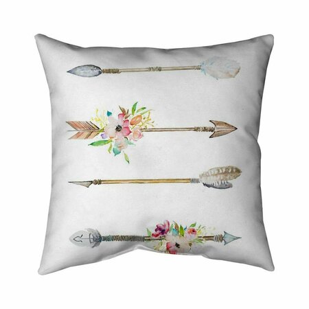 FONDO 26 x 26 in. Fl Plus Ches Et Fleurs-Double Sided Print Indoor Pillow FO2778572